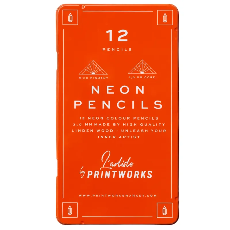 12 färgpennor- Neon Utförsäljning